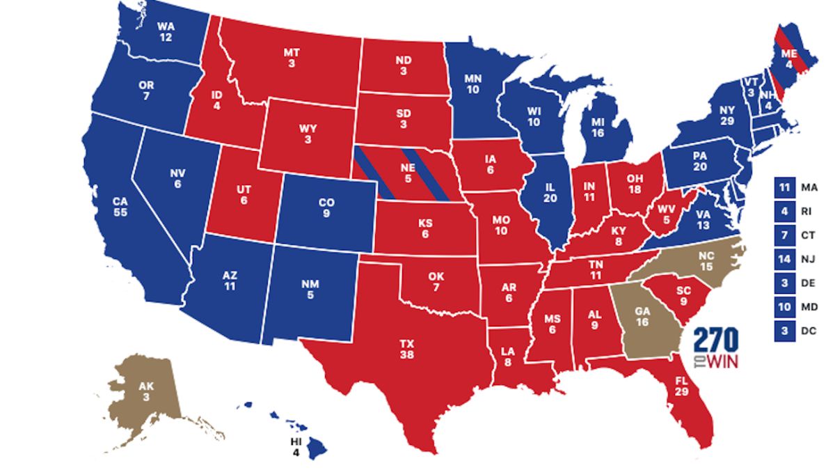 2020 Presidential Election Interactive Map - Bank2home.com